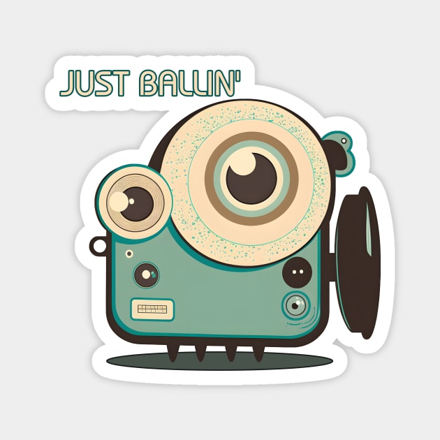 Frank - Just Ballin' Magnet by Polyshirt