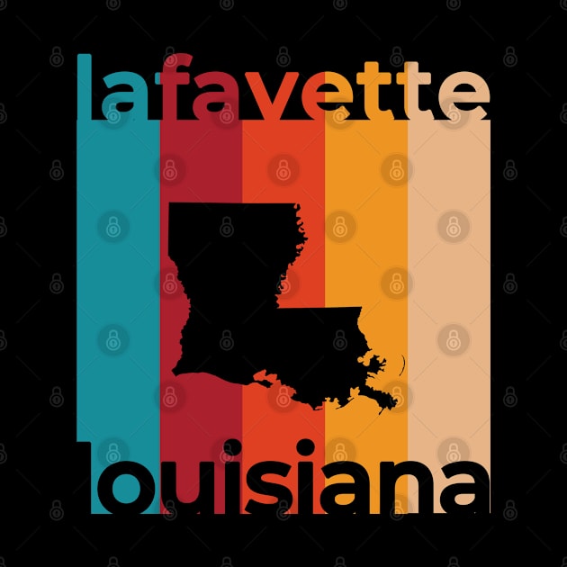 Lafayette Louisiana Retro by easytees