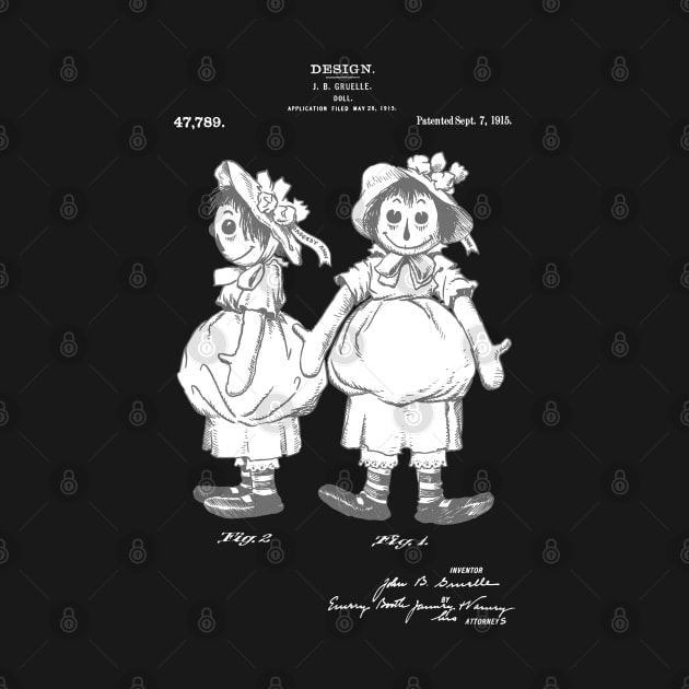 Raggedy Ann Doll Patent. Real Annabelle haunted or possessed doll - PBpng by SPJE Illustration Photography