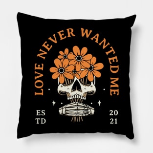 Beautiful Rose Skull Pillow