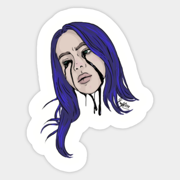 billie eilish billie eilish sticker teepublic uk