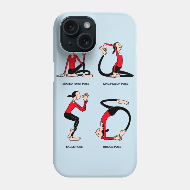 Popeye Olive yoga Phone Case by coffeeman