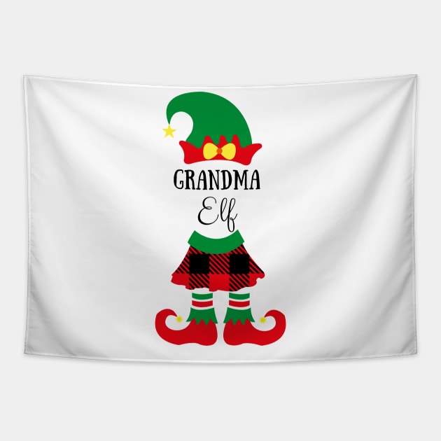 grandma elf funny cute christmas xmas gift Tapestry by Ashden