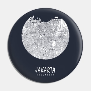 Jakarta, Indonesia City Map - Full Moon Pin