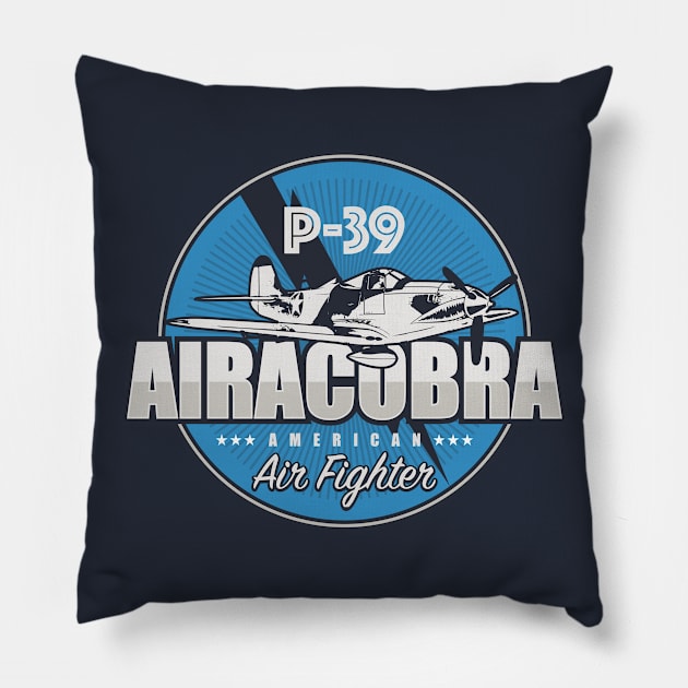 P-39 Airacobra Pillow by Tailgunnerstudios