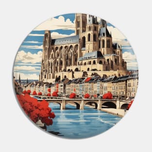 Metz France Vintage Poster Tourism Pin