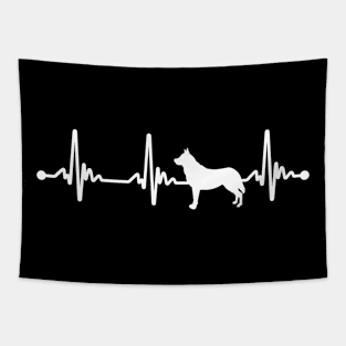 German Shepherd Puppy Heartbeat Tapestry