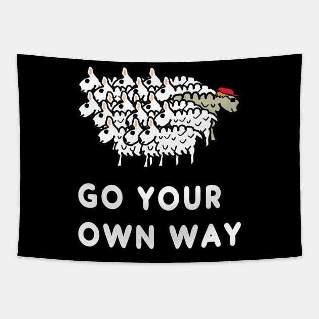 Go Your Own Way Tapestry by Mark Ewbie