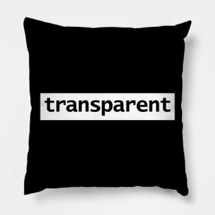 Minimal Typography Transparent on White Pillow