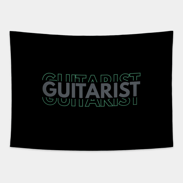 Guitarist Repeated Text Tapestry by nightsworthy