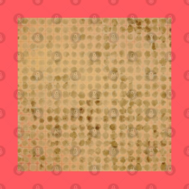 Abstract watercolor pattern on orange grid by Celentano