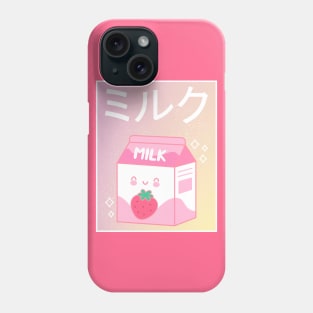 Japanese Aesthetics Kawaii Strawberry Milk Shake Phone Case