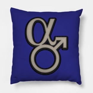 Alpha Male in Symbols Pillow