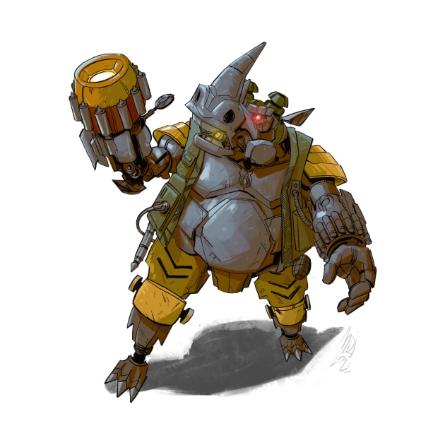 TMNT Robo Rocksteady by markodjeska