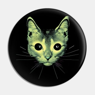 Green Cat Pin