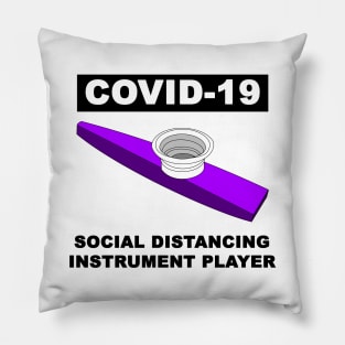 Distancing kazoo player Pillow