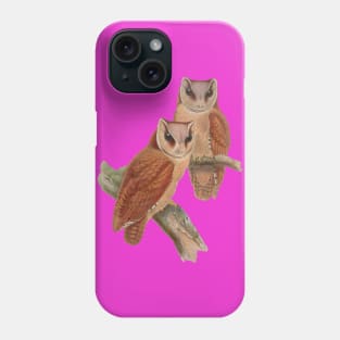 Pair of Owls Painting Phone Case