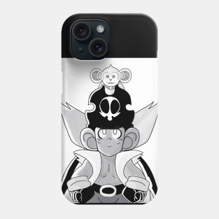 zack and wiki black and white version Phone Case