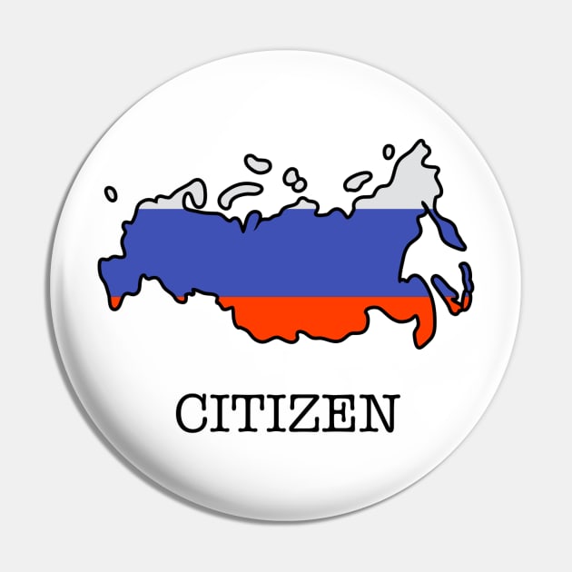 Russian Citizen Pin by Playful Creatives