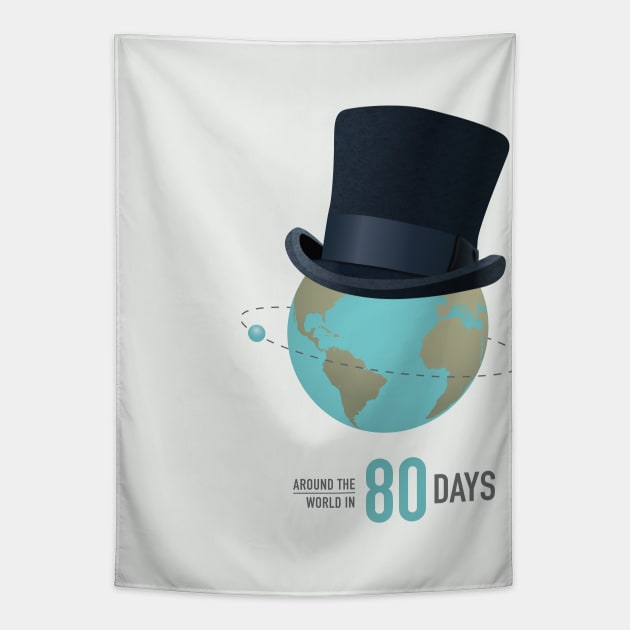 Around the World in 80 Days Tapestry by MoviePosterBoy