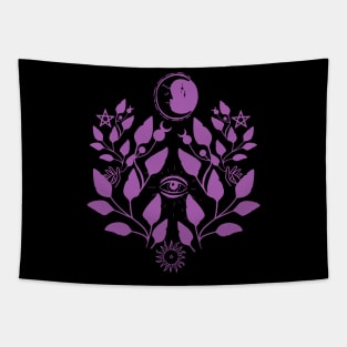 Whimsy Gothic - Wicca Pentagram - Purple Tapestry