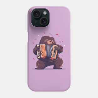 Bigfoot Playing Accordion. Spooky Cute Mariachi Monster. Phone Case