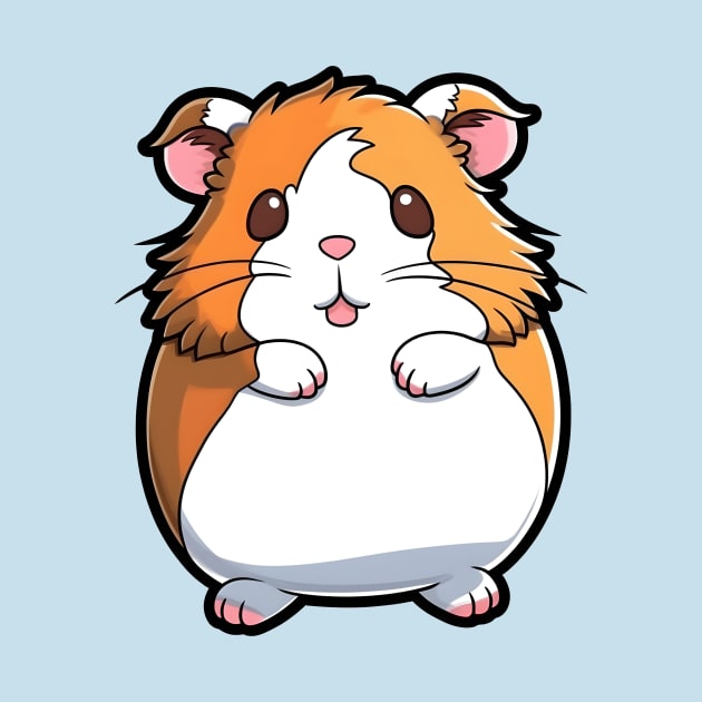 Cute hamster standing, kawaii pet by Clearmind Arts