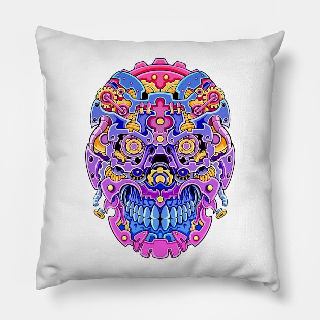 Gear Skull Pillow by Efexampink