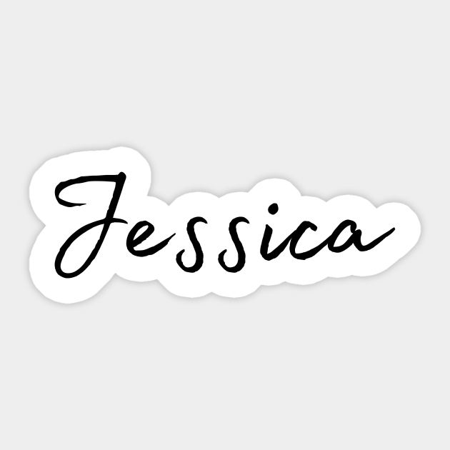 Jessica Name Calligraphy Jessica Sticker Teepublic Jessica Name Calligraphy Jessica Sticker Teepublic