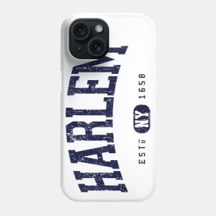 Harlem NY Arch Distressed, Navy Retro Print Phone Case