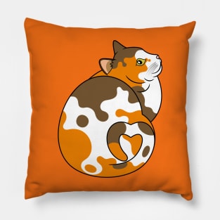 A Cute Fat Calico Cat Pillow