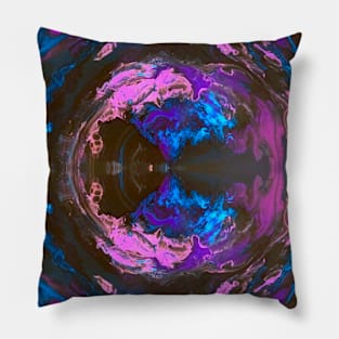 Pink Girly Paint Swirl Acrylic Pillow