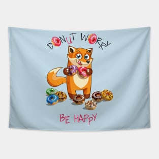 Fox donut worry Tapestry