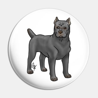 Dog - Cane Corso - Cropped Gray Pin