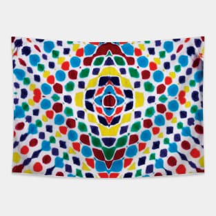 Dimond Dots Rainbow Tie Dye Tapestry