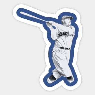 Baseball Player with Bat Swinging Silhouette - Indy Sport Stickers