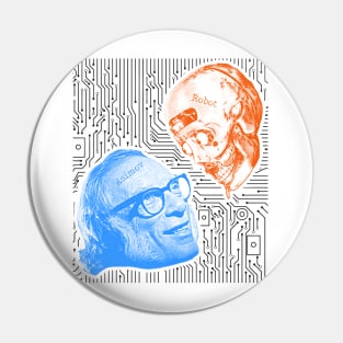 Issac Asimov // I, Robot Retro FanArt Pin