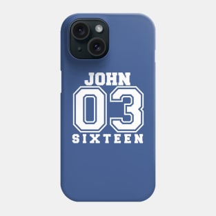 John 3 16 white Phone Case