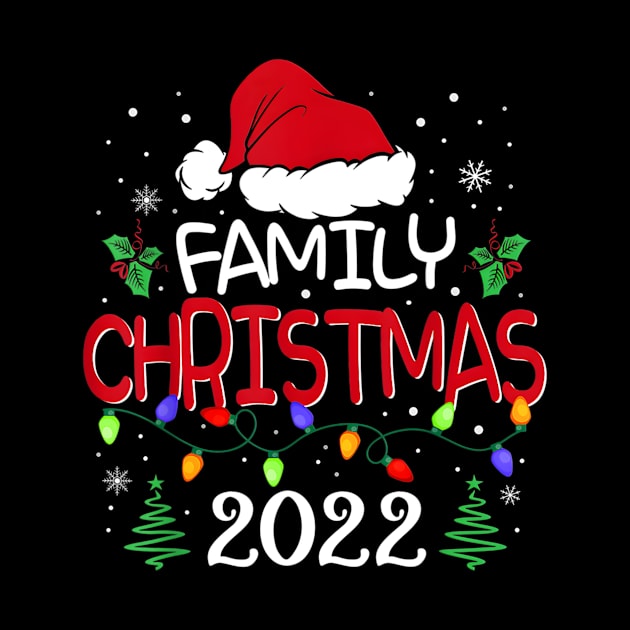 Family Christmas 2022 Matching Shirts Squad Santa Hat Elf Funny by paynegabriel