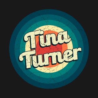 Graphic Tina Name Retro Vintage Circle T-Shirt