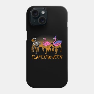 Funny Halloween 2018 Flamingoween Flamingo Phone Case