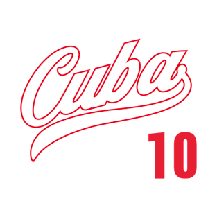 Cuba Baseball Remera Beisbol Cuban Jersey 10 T-Shirt