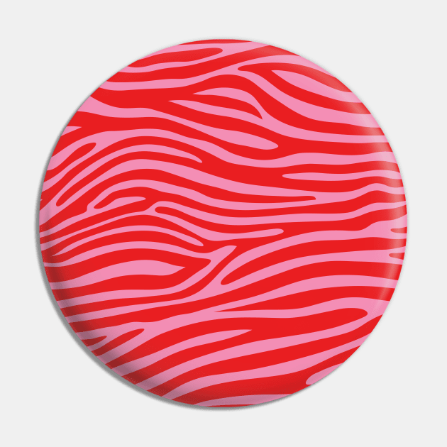 Red and Pink Zebra Print Pin by Ayoub14