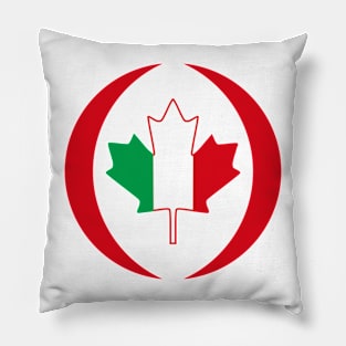 Italian Canadian Multinational Patriot Flag Series Pillow