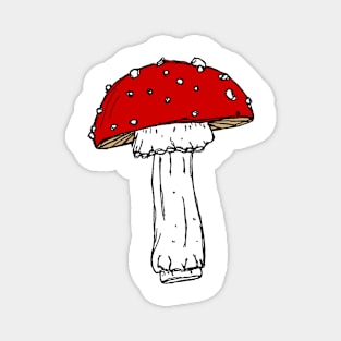 amanita muscaria red cap mushroom Magnet