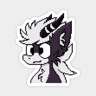 Pixel dragon Leafie Magnet