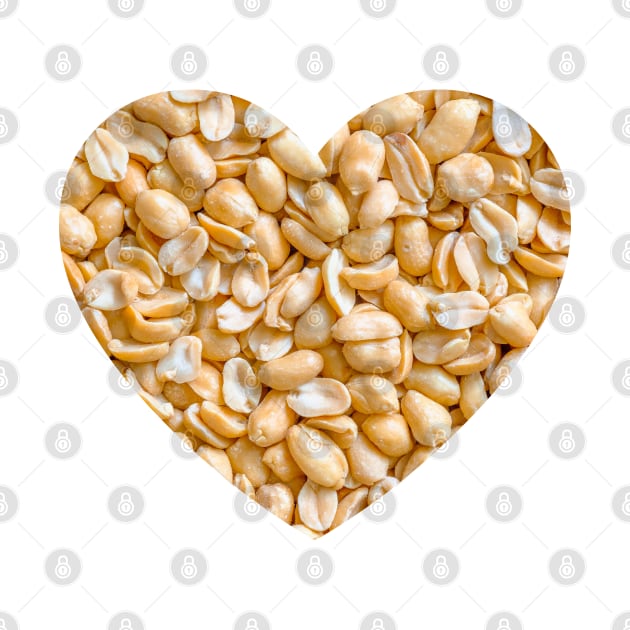 Salted Peanuts Snack Food Heart Photograph by love-fi