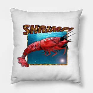 Retro Red Cherry Shrimp Pillow