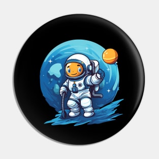 Cute Astronaut in space Pin