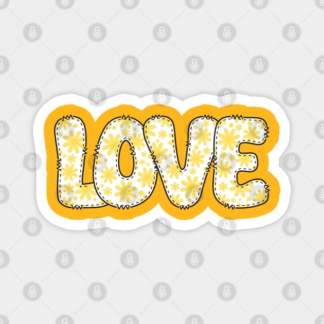 Love - Yellow Daisies Magnet by Stars Hollow Mercantile